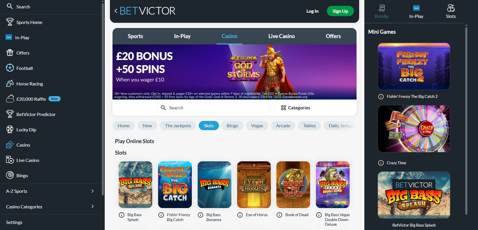 BetVictor Homepage
