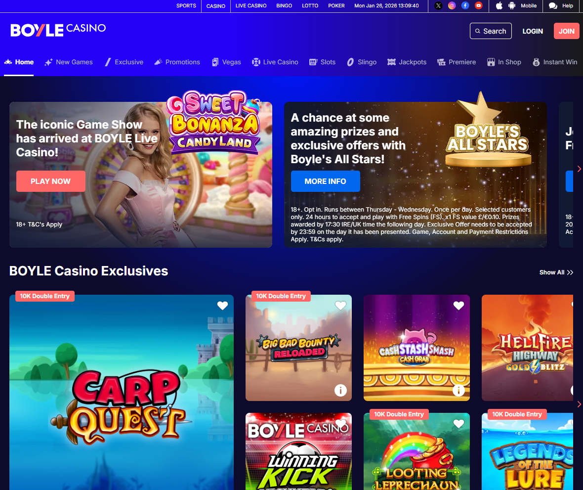 BoyleSports Homepage