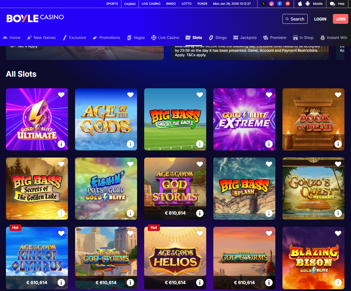 BoyleSports Slots