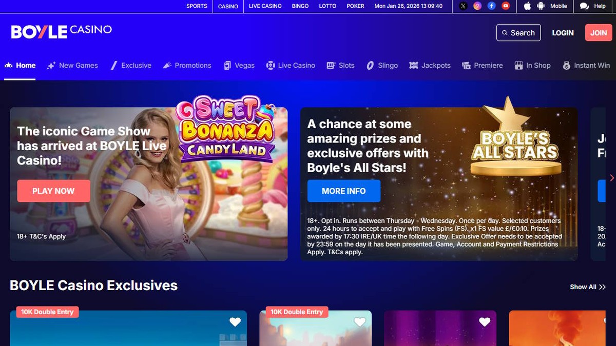 BoyleSports Homepage