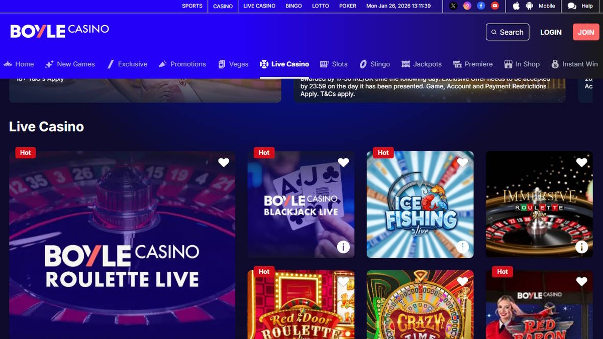 BoyleSports Live Casino