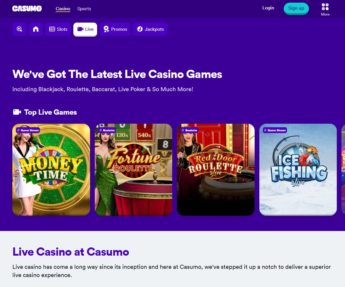 Casumo Live Casino