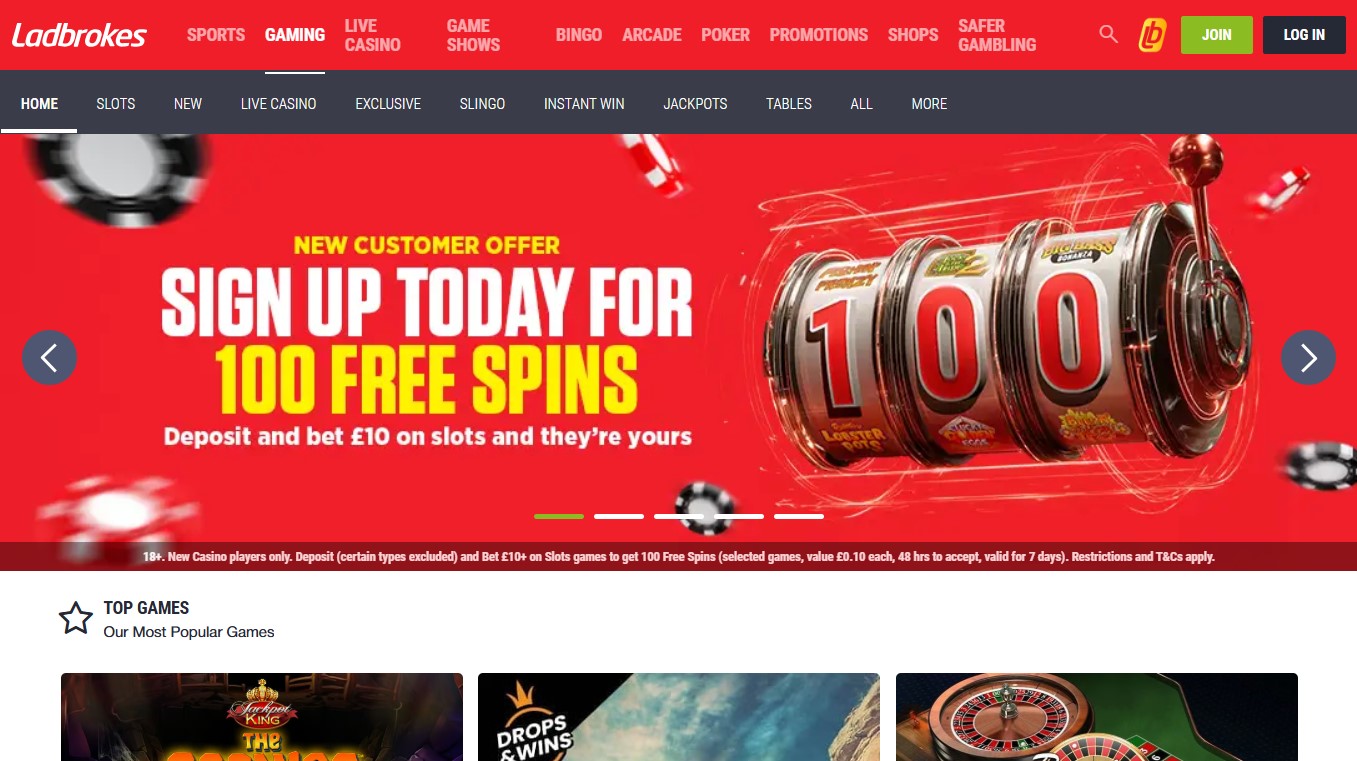 Ladbrokes Homepage