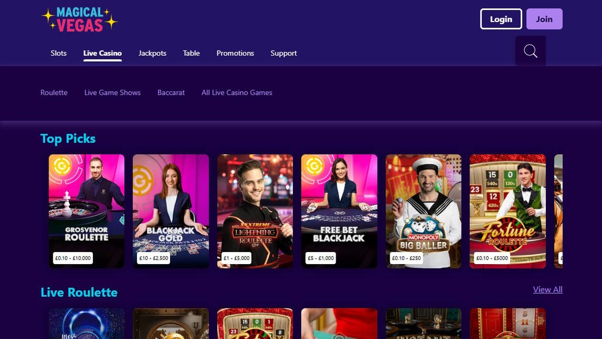 Magical Vegas Live Casino