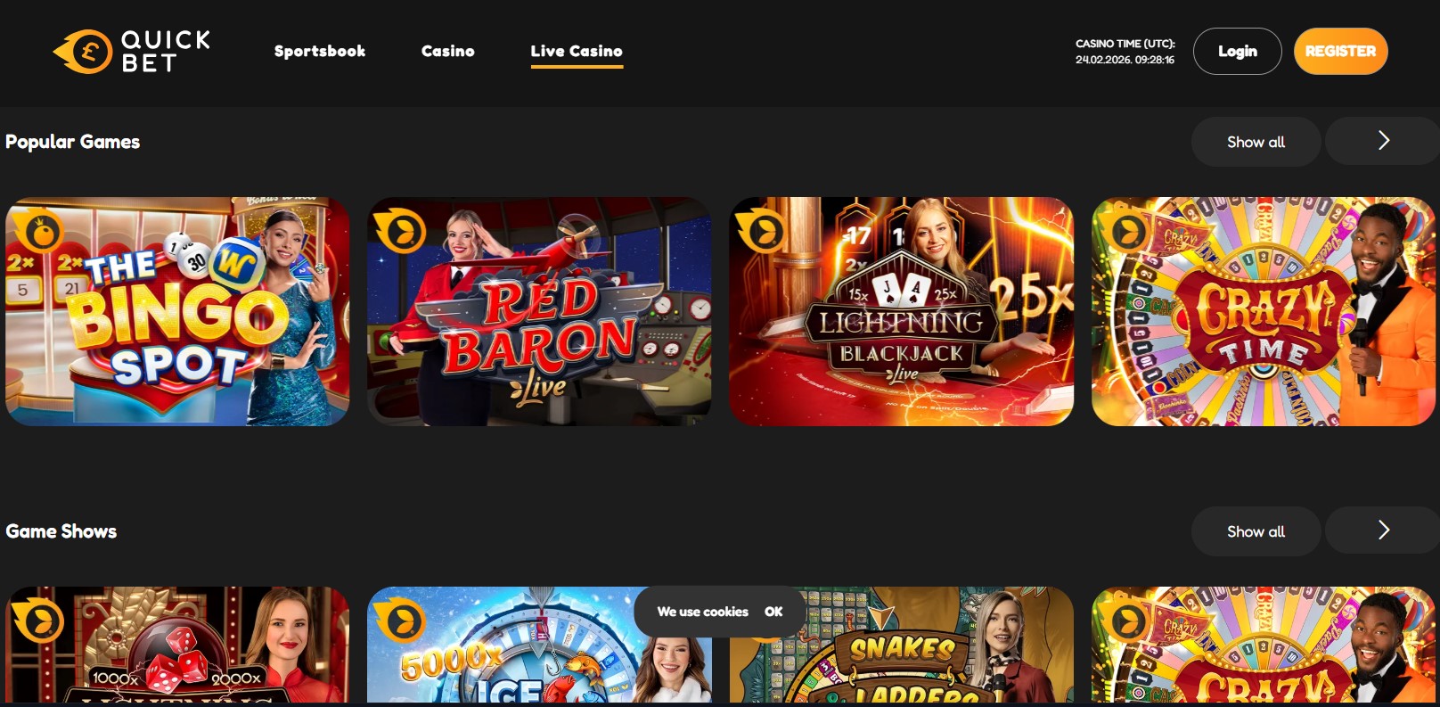 Quickbet Live Casino