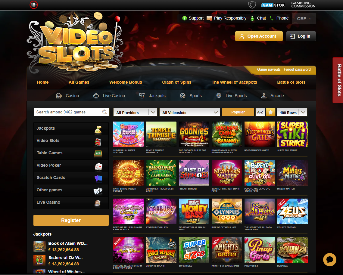 Videoslots Slots