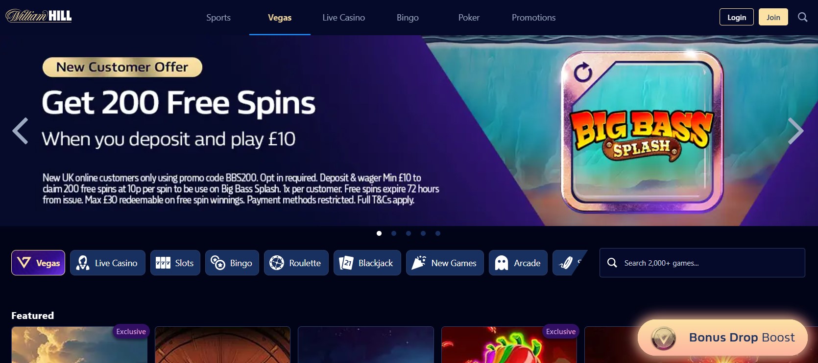 William Hill Casino Homepage
