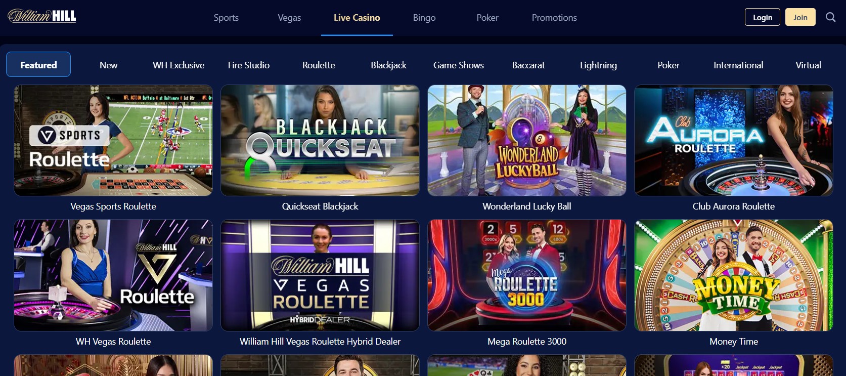 William Hill Casino Live Casino