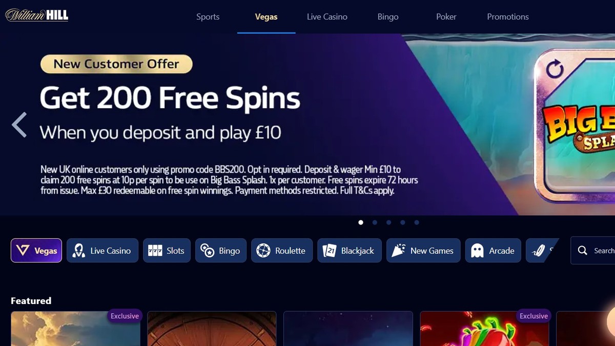 William Hill Casino Homepage